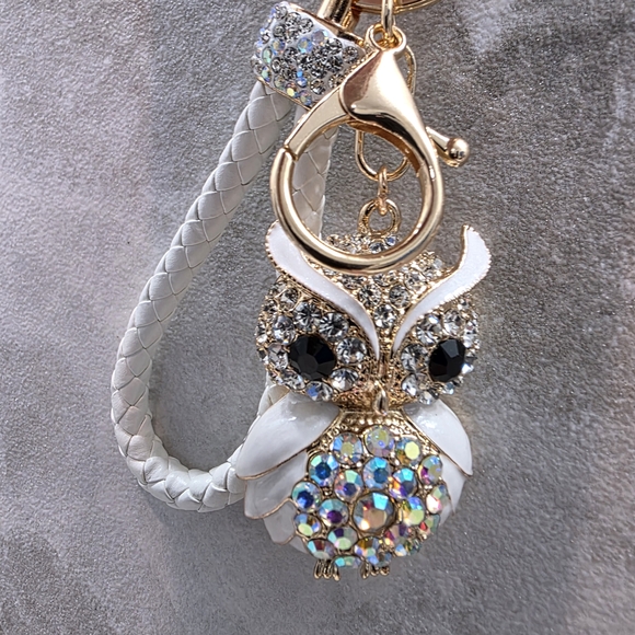 Source Unknown Accessories - Boutique Crystal Owl Bag Charm and/or Keychain - New